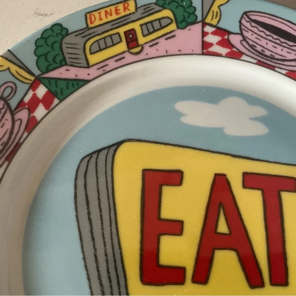 1987 vintage BLOCK SPAL Portugal EAT N DRINK 8” salad appetizer plate